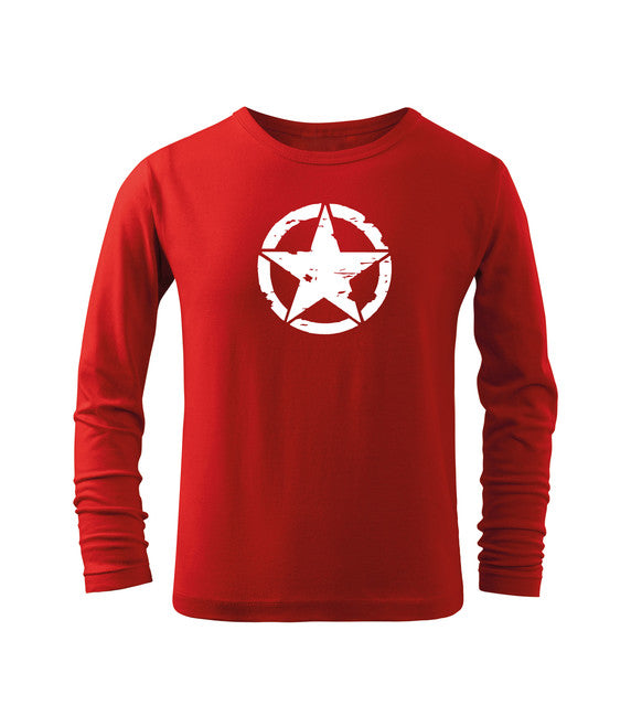 DRAGOWA kinder Langarmshirt Star, rot