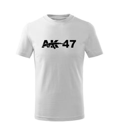 DRAGOWA παιδικό κοντομάνικο μπλουζάκι AK-47, λευκό
