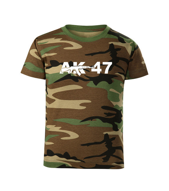 DRAGOWA kinder Kurzarmshirt AK47, woodland