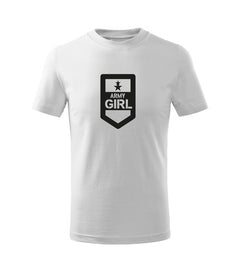 DRAGOWA Army παιδικό girl κοντομάνικο μπλουζάκι, λευκό