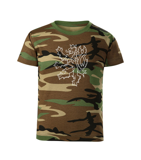 DRAGOWA kinder-Kurzarmshirt Tschechischer Löwe, camouflage