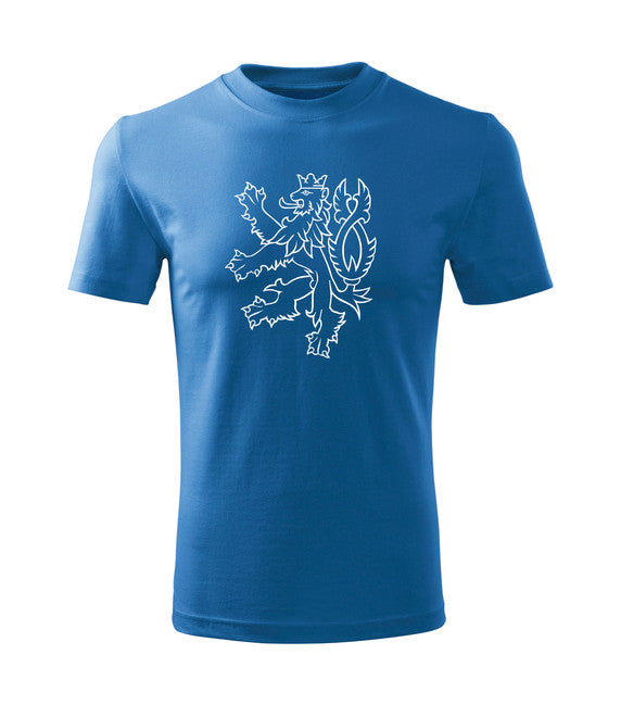 DRAGOWA kinder-Kurzarmshirt Tschechischer Löwe, blau