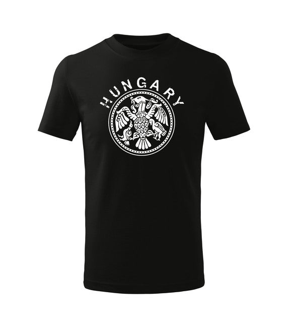 DRAGOWA kinder-Kurzarmshirt Ungarn, schwarz