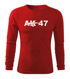 DRAGOWA Fit-T Langarmshirt AK-47 160 g/m², rot