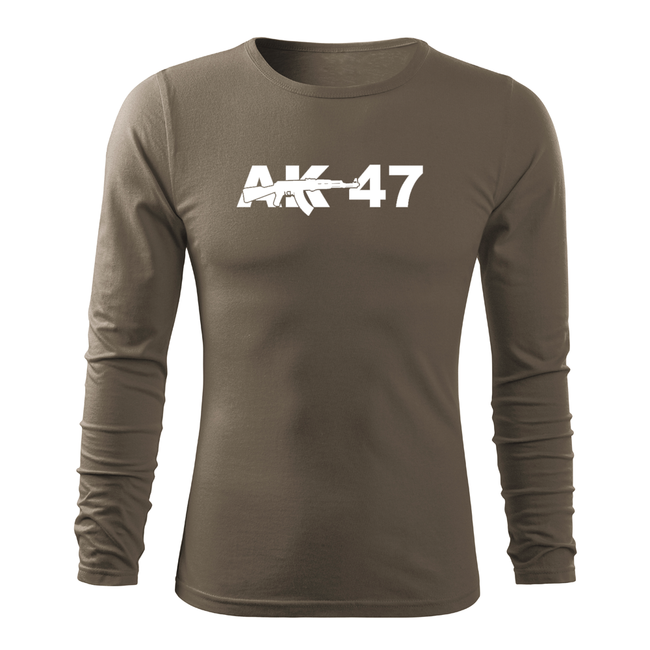 DRAGOWA Fit-T Langärmliges T-shirt ak47, olivgrün 160g/m2
