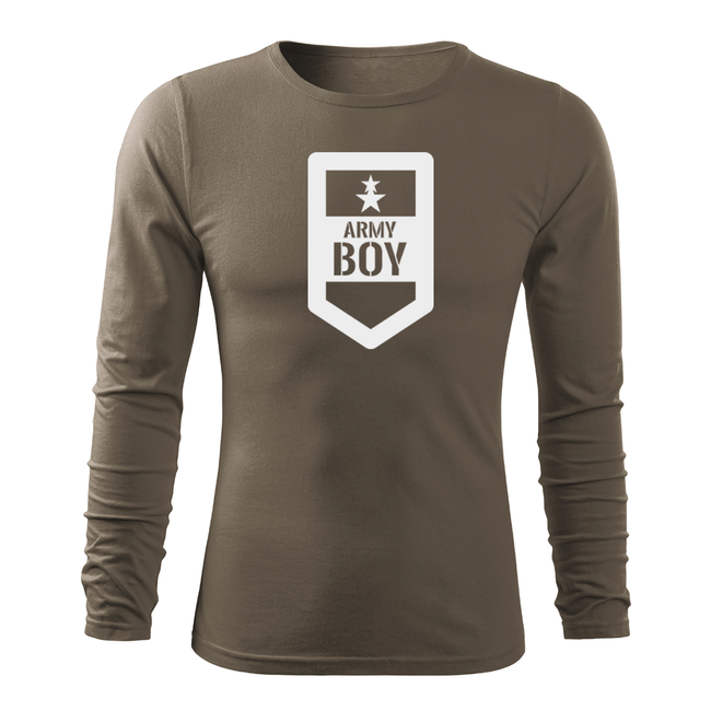DRAGOWA Fit-T Langärmliges T-shirt army boy, olivgrün 160g/m2