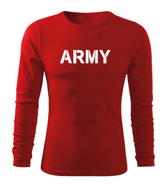 DRAGOWA Fit-T Langarmshirt army 160 g/m², rot
