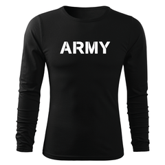 DRAGOWA Fit-T Langarmshirt army 160 g/m², schwarz