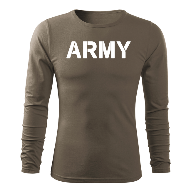 DRAGOWA Fit-T Langärmliges T-shirt army, olivgrün 160g/m2