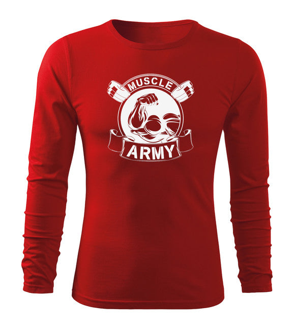 DRAGOWA Fit-T tričko s dlhým rukávom muscle army original