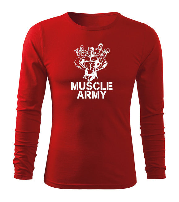 DRAGOWA Fit-T tričko s dlhým rukávom muscle army team