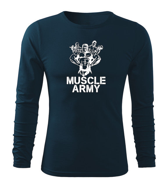 DRAGOWA Fit-T tričko s dlhým rukávom muscle army team