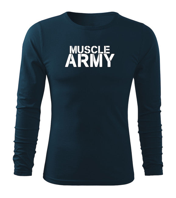 DRAGOWA Fit-T tričko s dlhým rukávom muscle army