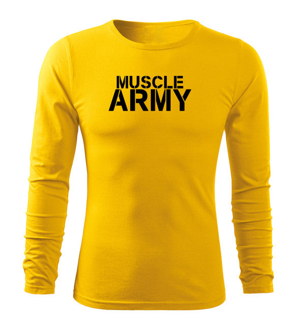 DRAGOWA Fit-T tričko s dlhým rukávom muscle army