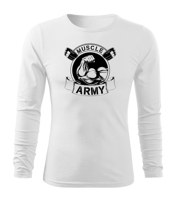 DRAGOWA Fit-T tričko s dlhým rukávom muscle army original