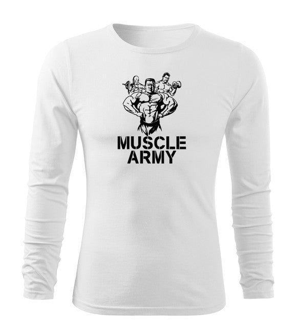 DRAGOWA Fit-T tričko s dlhým rukávom muscle army team