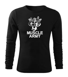 DRAGOWA Fit-T Langarmshirt muscle army team 160 g/m², schwarz