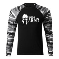 DRAGOWA Fit-T Langarmshirt Spartan army 160 g/m², metro