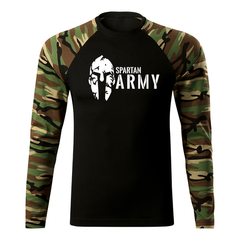 DRAGOWA Fit-T Langarmshirt Spartan army 160 g/m², woodland