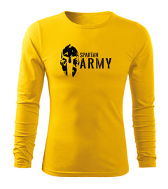 DRAGOWA Fit-T Langarmshirt Spartan army 160 g/m², gelb
