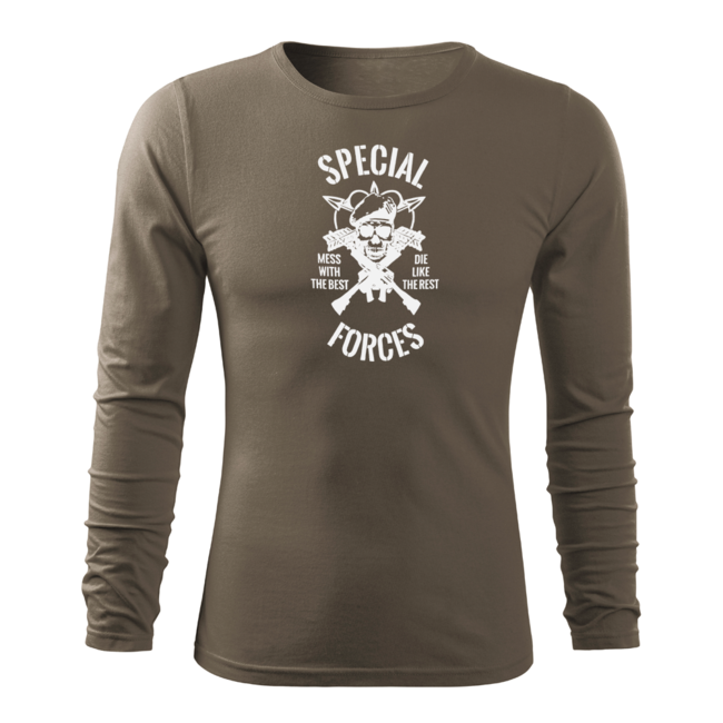 DRAGOWA Fit-T langärmliges T-shirt special force, olivgrün 160g/m2