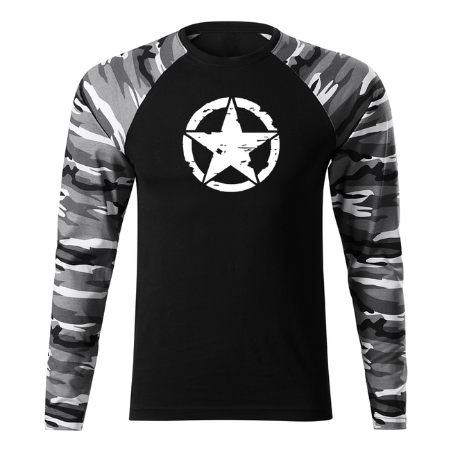 DRAGOWA Fit-T langärmliges T-shirt star, metro 160g/m2