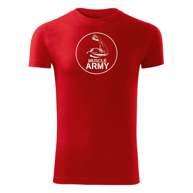 DRAGOWA fitness tričko muscle army biceps