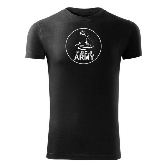 DRAGOWA fitness tričko muscle army biceps