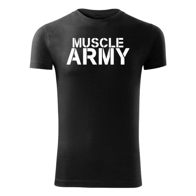 DRAGOWA fitness tričko muscle army