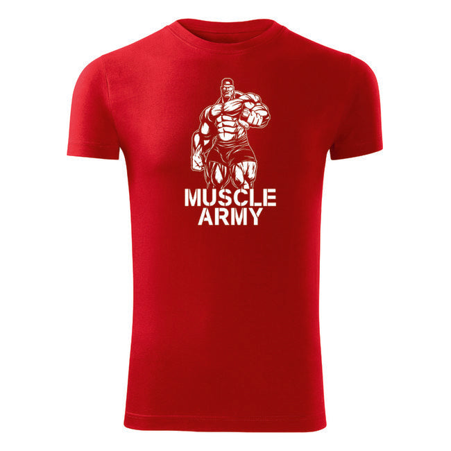DRAGOWA fitness tričko muscle army man