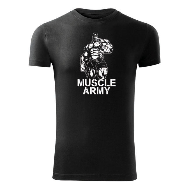 DRAGOWA fitness tričko muscle army man