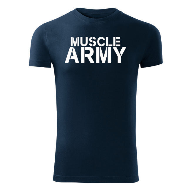 DRAGOWA fitness tričko muscle army