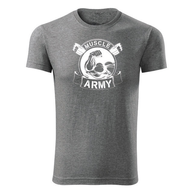 DRAGOWA fitness tričko muscle army original