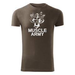 DRAGOWA Fitness-T-Shirt muscle army team 180 g/m², oliv