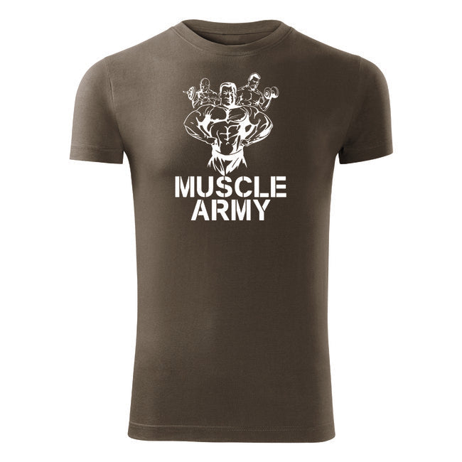 DRAGOWA fitness tričko muscle army team