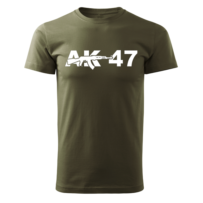 DRAGOWA Kurz-T-shirt ak47, olivgrün 160g/m2