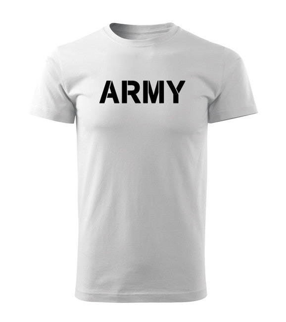 DRAGOWA Kurz-T-shirt Army, weiß 160g/m2