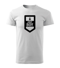 DRAGOWA Kurzarm-T-Shirt army boy 160 g/m², weiß