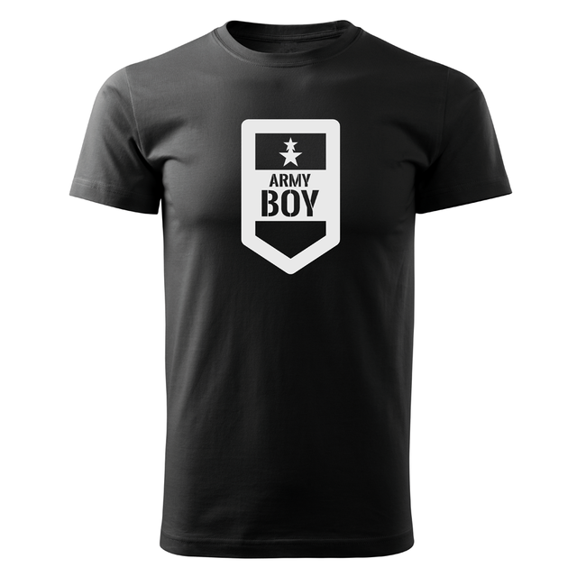 DRAGOWA Army boy Kurz-T-shirt, schwarz 160g/m2
