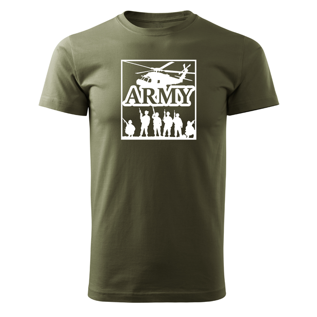 DRAGOWA Kurzarmshirt Army-Hubschrauber, oliv 160 g/m2