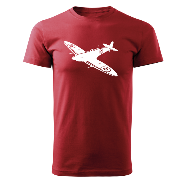 DRAGOWA Kurzarmshirt Flugzeug, rot 160 g/m2