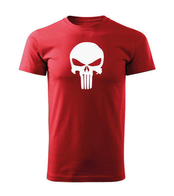 DRAGOWA Kurz-T-shirt Punisher, rot 160g/m2