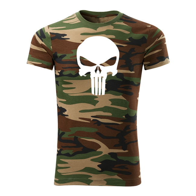 DRAGOWA Kurz-T-shirt punisher, woodland 160g/m2