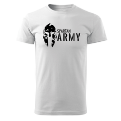DRAGOWA Kurzarm-T-Shirt Spartan army 160 g/m², weiß