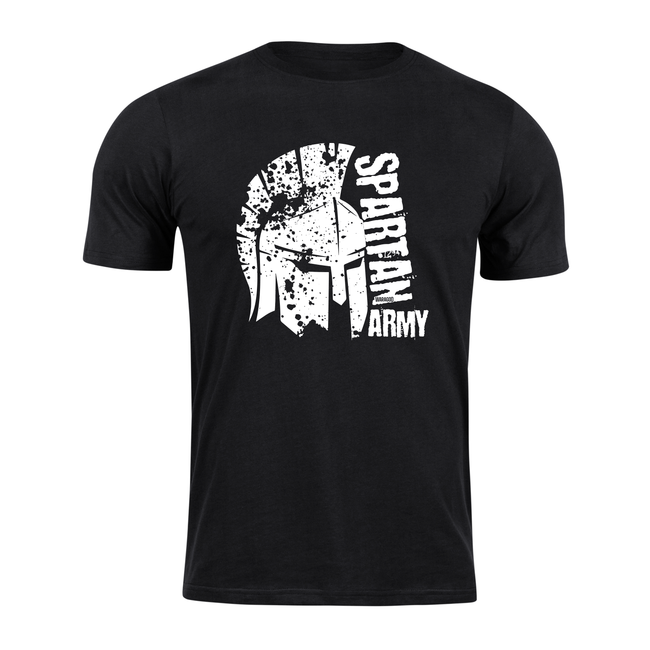 DRAGOWA Kurz-T-shirt spartan army León, schwarz 160g/m2