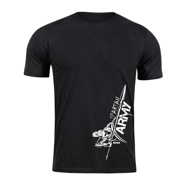 DRAGOWA Kurz-T-shirt spartan army Myles, schwarz 160g/m2