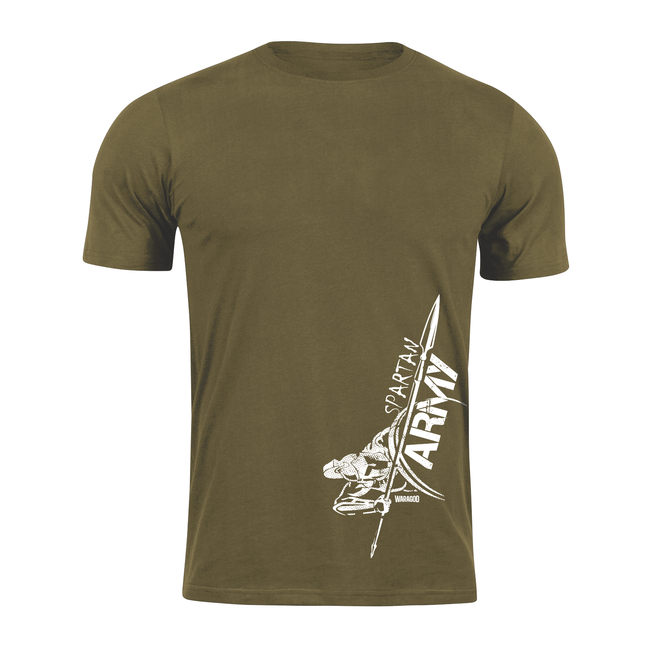DRAGOWA Kurz-T-shirt spartan army Myles, olive 160g/m2