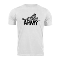 DRAGOWA Kurzarm-T-Shirt Spartan army Nabis 160 g/m², weiß