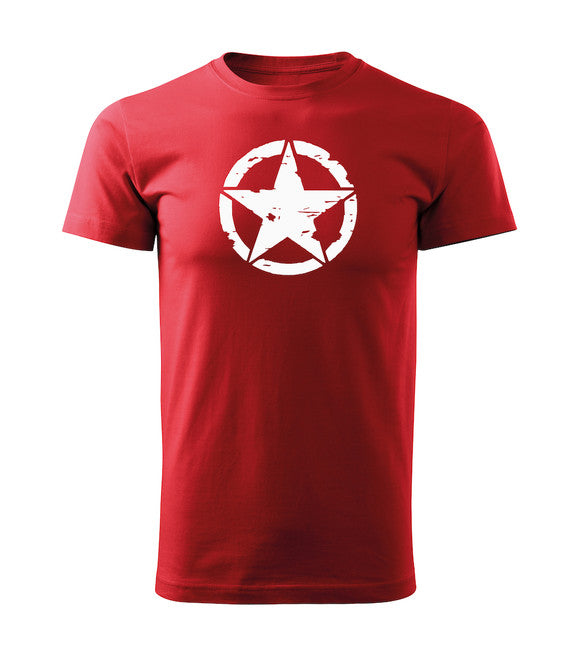 DRAGOWA Kurz-T-shirt star, rot 160g/m2