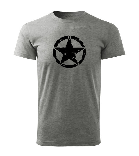 DRAGOWA Kurz-T-shirt star, grau 160g/m2